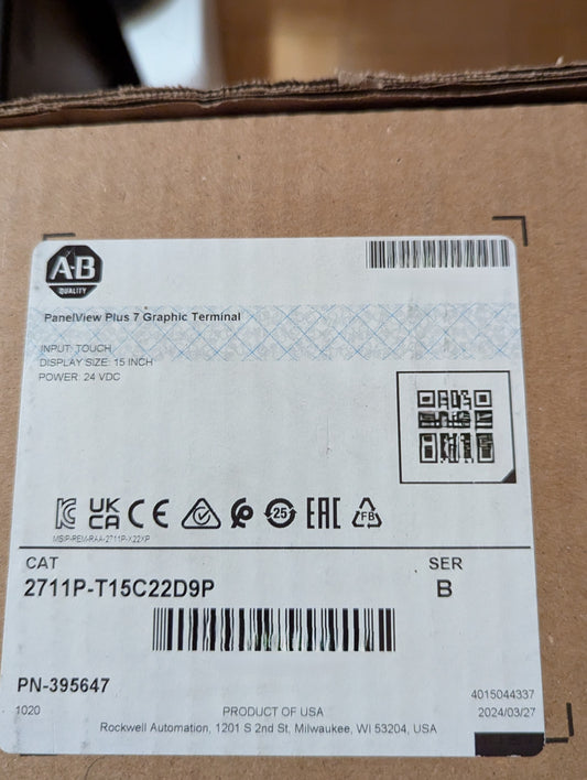 Allen-Bradley PanelView Plus 7 15" - AB 2711P-T15C22D9P